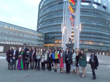 Elevii Colegiului Pedagogic, reprezentanţii României la Strasbourg